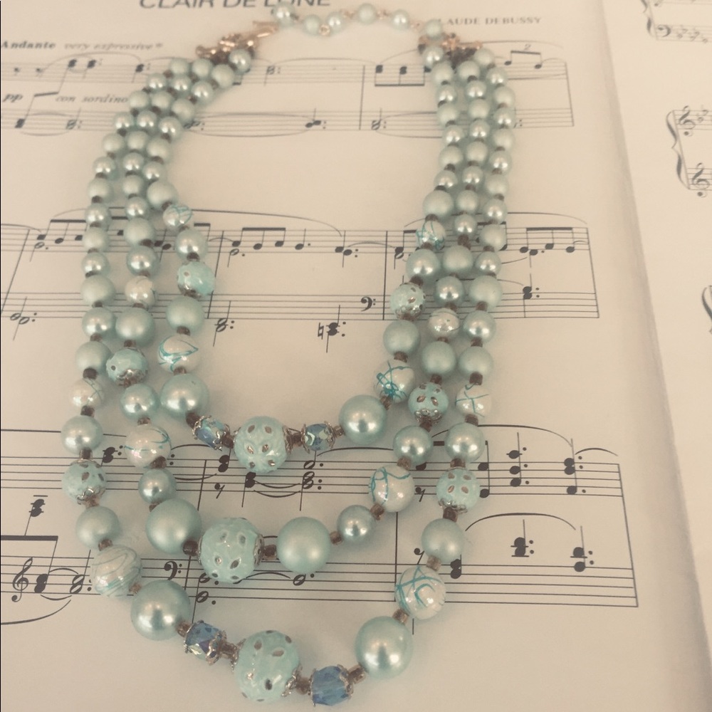 Vintage Blue Bead Strands